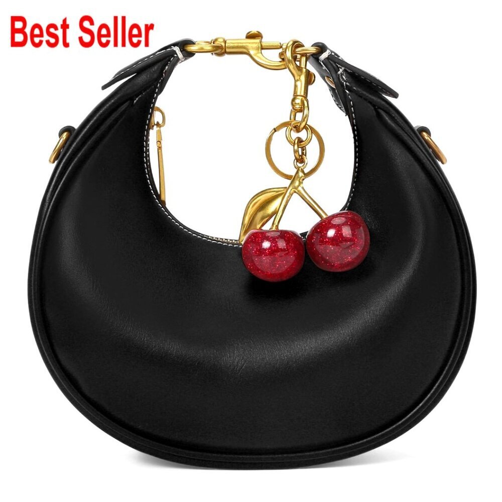 PU Leather Top Handle Bag Mini Crossbody Purse Adjustable Strap